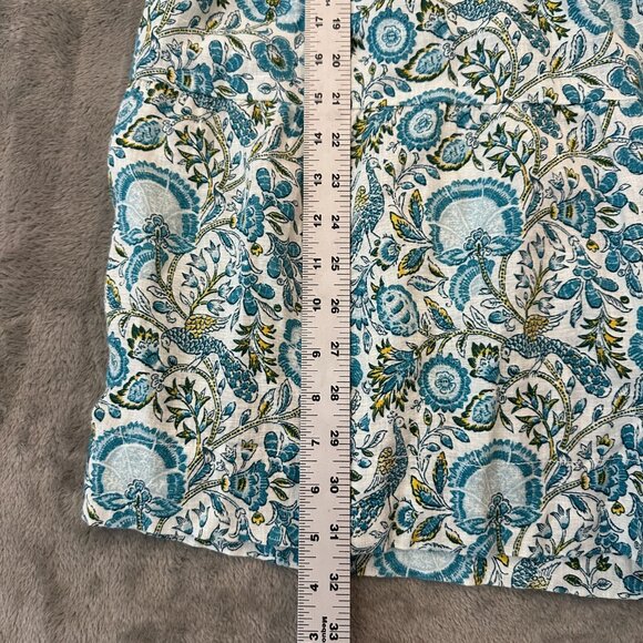 Rachel Zoe 100% Linen Button Front Pull On Midi Skirt Women's MEDIUM Blue - Picture 5 of 5